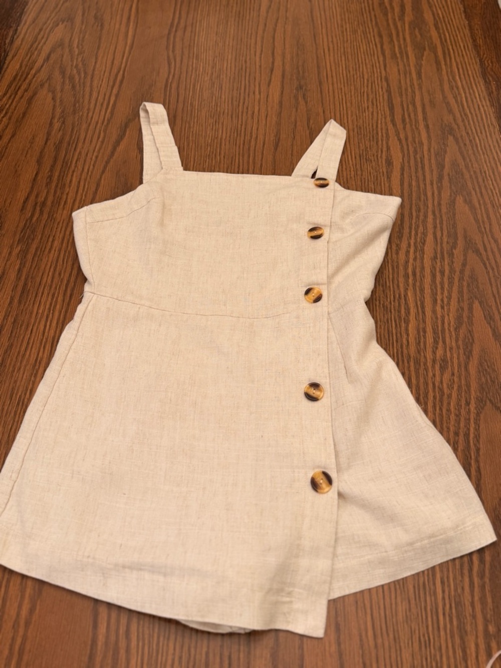 Altar'd State Linen-Blend Neutral Tank Dress